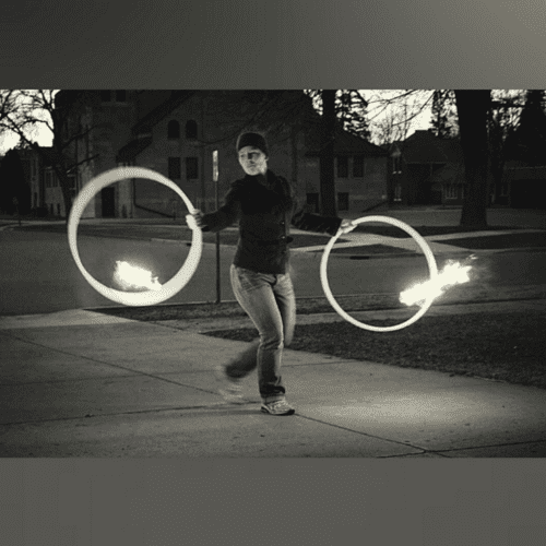 @goddessofbrightness on Instagram with her Iso Fire Mini Hoops