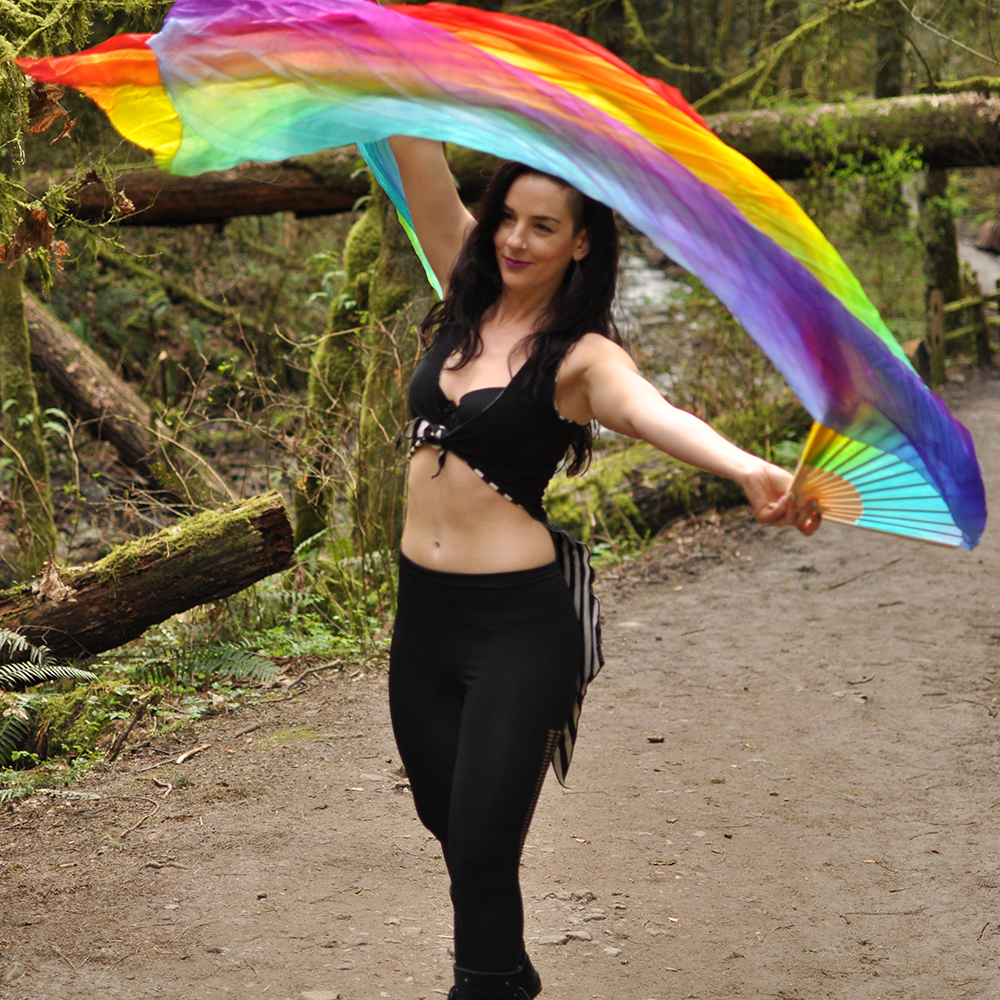 Rainbow Silk Veil Fans - Image 9