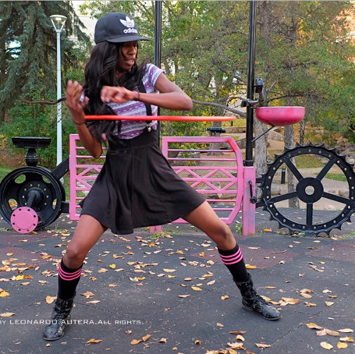 Metallic Tangerine Polypro Hoop - Image 2