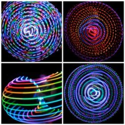 PixelHoop - 26.5" hoop in 5/8" Clear Polypro tubing, removable batteries