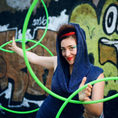 Alternative view of UV Green Polypro Hoop