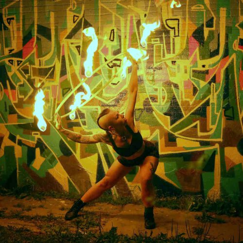 Alternative view of 3/4 Fire Hoop