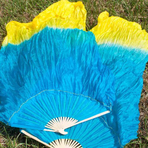 Blue Lotus Silk Veil Fans
