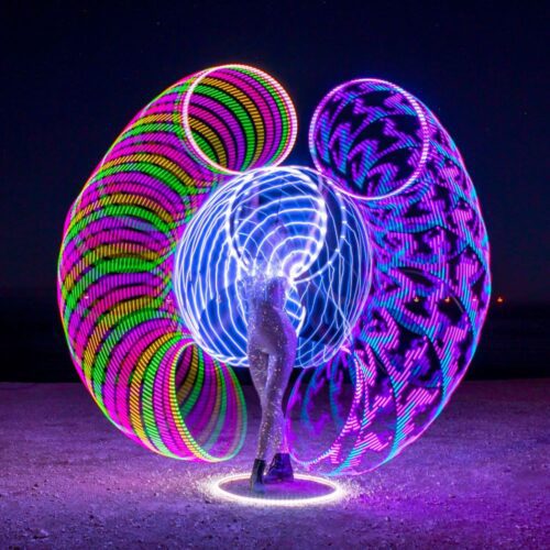 FutureHoop Designer - 28" hoop in 5/8" tubing, HD LEDs, non-removable batteries (Ships Quickly)