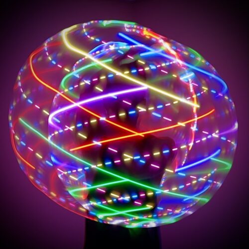 Alternative view of blaze LED Hoop