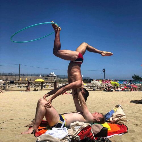 Alternative view of Translucent Aqua Polypro Hoop