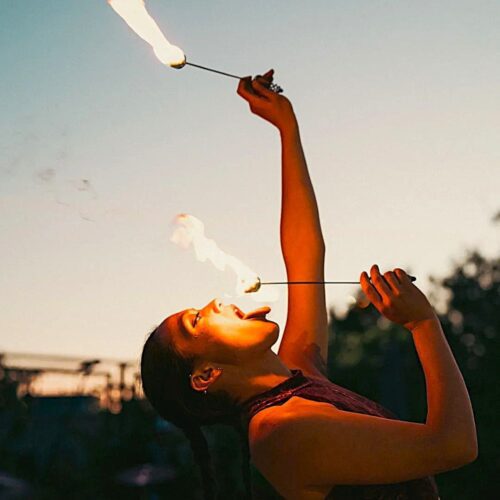 Alternative view of Fire Eating / Breathing Torch