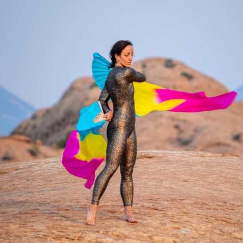 Wildflower Silk Veil Fans - Image 7