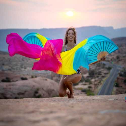 Wildflower Silk Veil Fans - Image 5